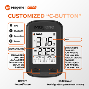 Magene C206 GPS Ordenador de bicicleta Velocímetro inalámbrico Road MTB Bike BLE Ciclismo Contador - Product Image 3