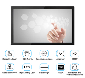 Pantalla digital frontal templada, monitor de pantalla táctil lcd de 19 pulgadas de ancho con entrada vga dvi - Product Image 2
