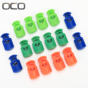 Venta al por mayor de topes de barril detener resorte cónico elástico doble cuerda cordón elástico tapones de plástico para ropa - Product Image 1