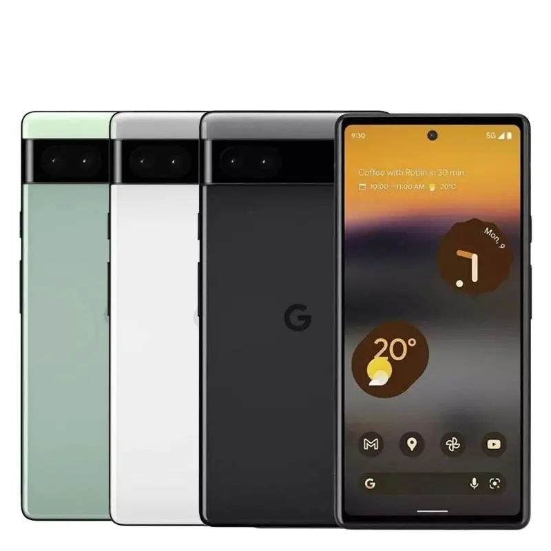 Original para Google Pixel 6a 5G 6.1 "6GB RAM 128GB ROM NFC Google Tensor eSIM Octa Core Desbloqueado Android pixel2 pixel6 pro 7pro