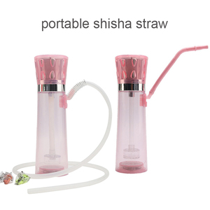 最新设计的发光二极管电子水烟水烟便携式带吸管的头杯水烟