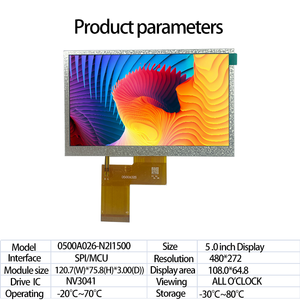 5インチLCDディスプレイ480*272 MCU/SPI IPS NV3041tft液晶画面モジュールディスプレイ - Product Image 3