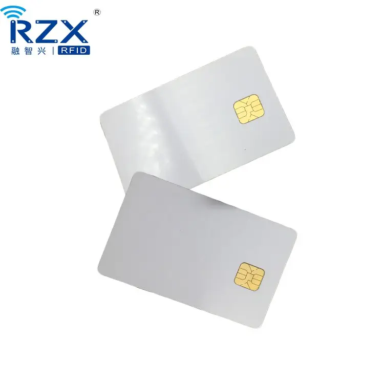 Chip de contato sle4442, cartões inteligentes de crédito em branco ic em pvc