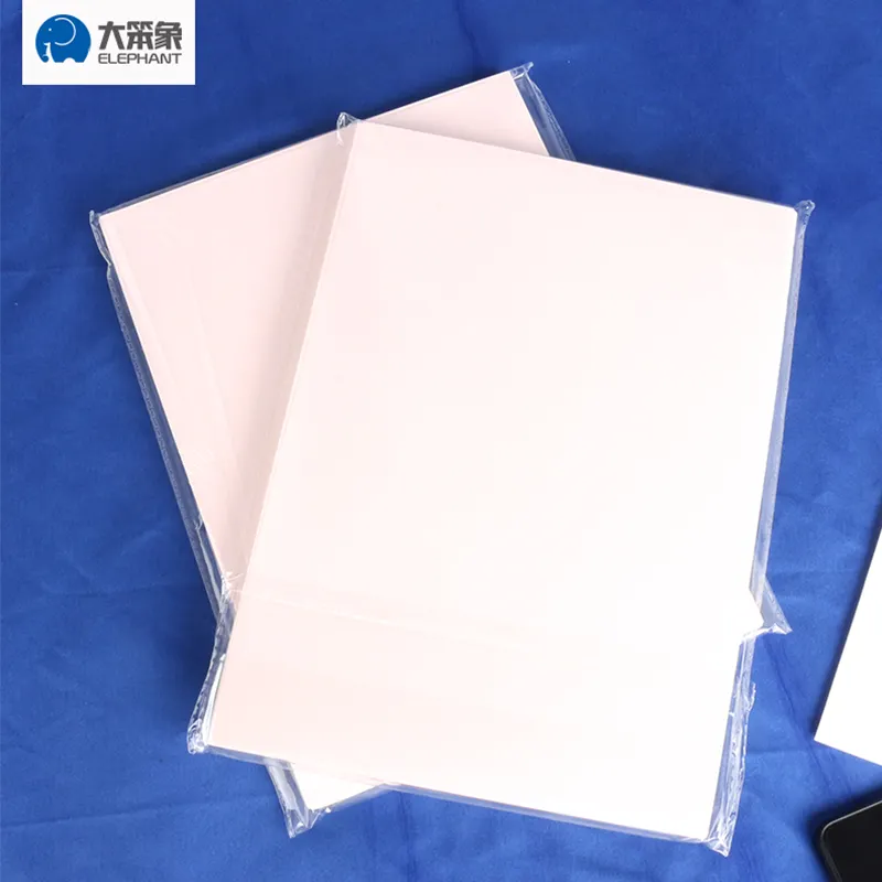 Schnelle trocknung weiß/rosa zurück papier a3/a4 größe papel para transfer sublimation für inkjet drucker