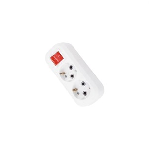 スイッチおよび接地が付いている2つのコンセントパワーボードの延長ソケット - Product Image 1