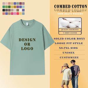 Toptan markalı düz T-Shirt o-boyun kısa Boxy gevşek Fit stil 24/7 sipariş takip Overruns baskılı desen örme kumaş - Product Image 3
