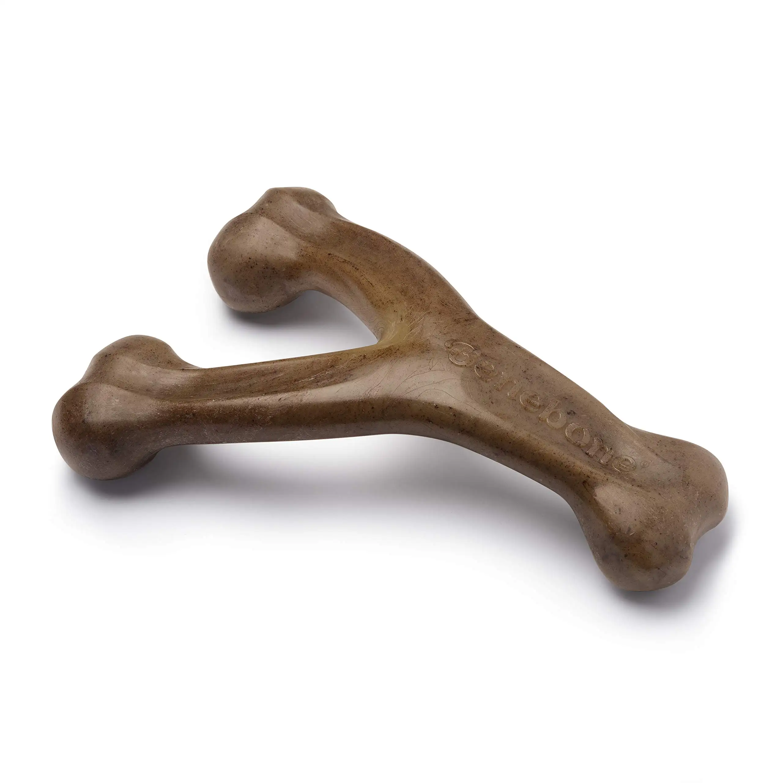 Benebone Wishbone durevole commestibile cane masticare Nylon osso giocattolo per masticatori aggressivi vera pancetta pollo manzo arachidi sapore di legno