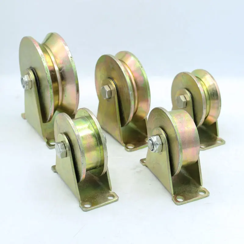 U/V/H/T groove wheel color zinc track wheel sliding gate roller angle caster wheel
