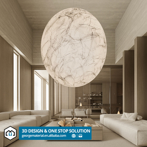 Servicio de Diseño de Interiores Diseño de renderizado 3D Diseño de arquitectura para casa moderna de lujo Sala de estar Cocina