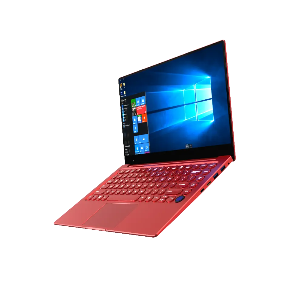Ordenador portátil de 14,1 pulgadas 3867U, Notebook inteligente y delgado, color rojo, sistema Win 10