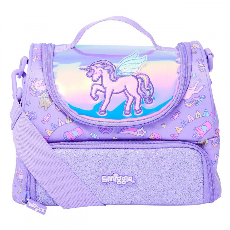 Sac isotherme double couche licorne laser violet