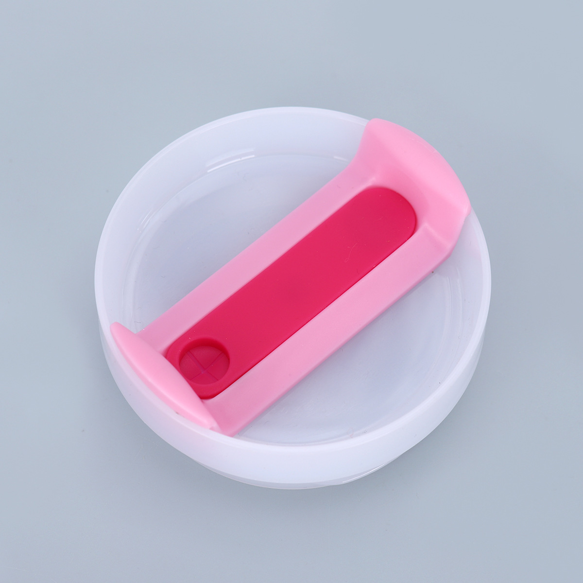 Milky white body pink rose silicone