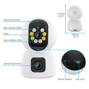 2025 Hot Selling <strong>3MP</strong> 1MP Dual Lens Wifi PTZ IP <strong>Camera</strong> Home Security WiFi Baby Monitor Pet WiFi Mini Cctv Indoor Wireless <strong>Camera</strong> - Product Image 4