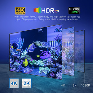 Red 5G Android 13 TV Set-Top Box OTT Características 4K 6K Video Player Quad Core Amlogic Procesador UK US Plug Sistema operativo - Product Image 6