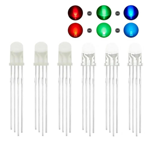 10 Stück 5mm RGB LED Gemeinsame Kathode/Gemeinsame Anode Dreifarbige Emissions dioden f5 RGB Diffuses/Transparentes Highlight - Product Image 1