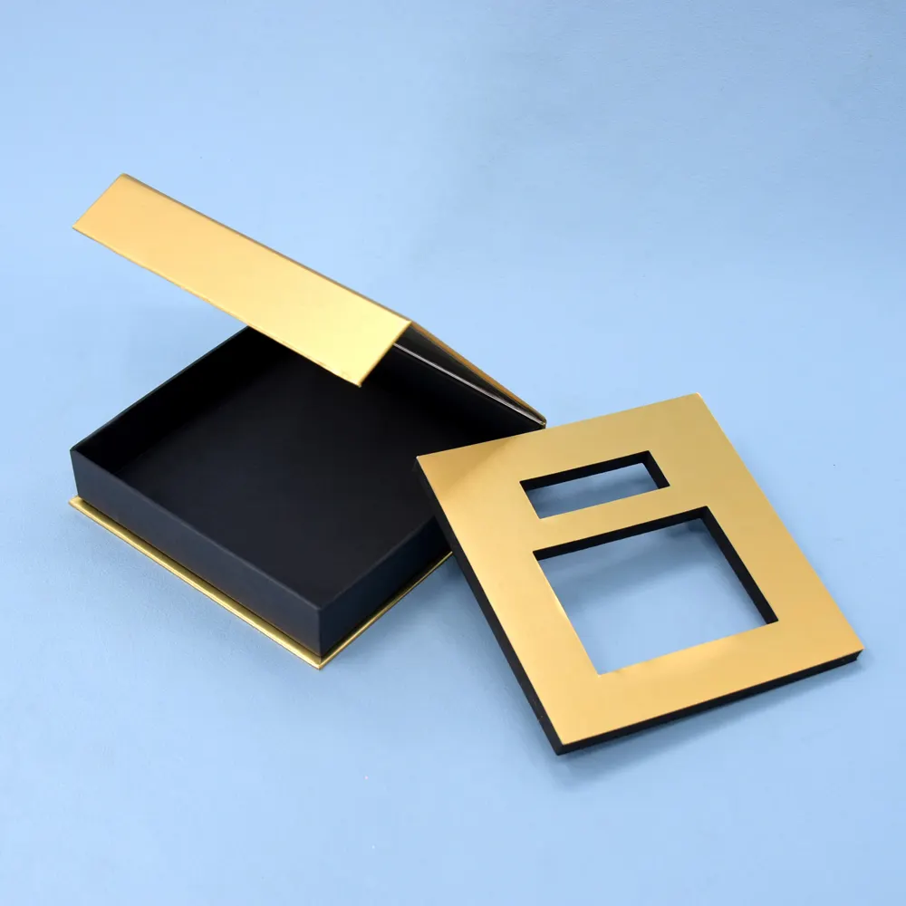Lüks siyah kitap şekilli sert karton katlanabilir hediye kutusu özel baskı kağıdı kapaklı manyetik hediye kutusu