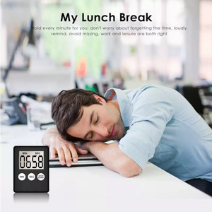 Schermo digitale LCD Super sottile Timer da cucina quadrato Count up conto alla rovescia sveglia calamita orologio Temporizador - Product Image 3