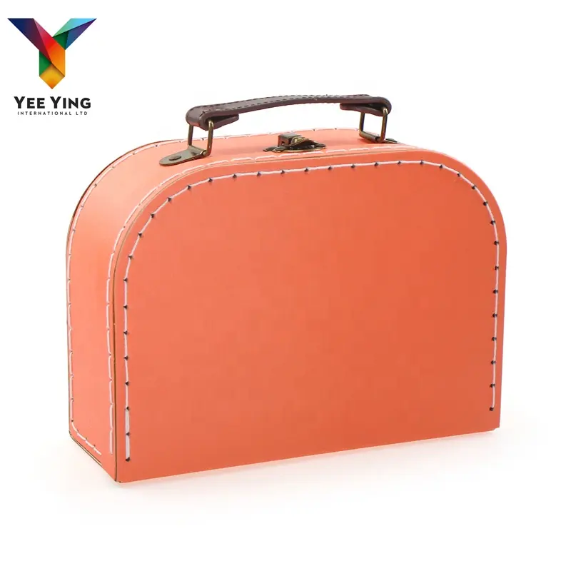 Kit de aseo para bebé, mini maleta de cartón de alta calidad, embalaje creativo, serie naranja