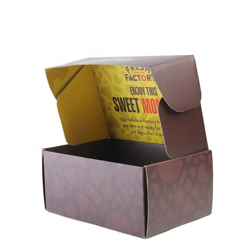 Factory Wholesale Price Cheap Recyclable Boite Paper Box Black Kraft Shipping Boxes Ready Made Paper Box