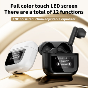 YX28 çift mikrofon gürültü azaltma LCD dokunmatik ekran BT kulaklık müzik Mini kablosuz TWS kulakiçi yüksek kaliteli ses kulaklık - Product Image 2
