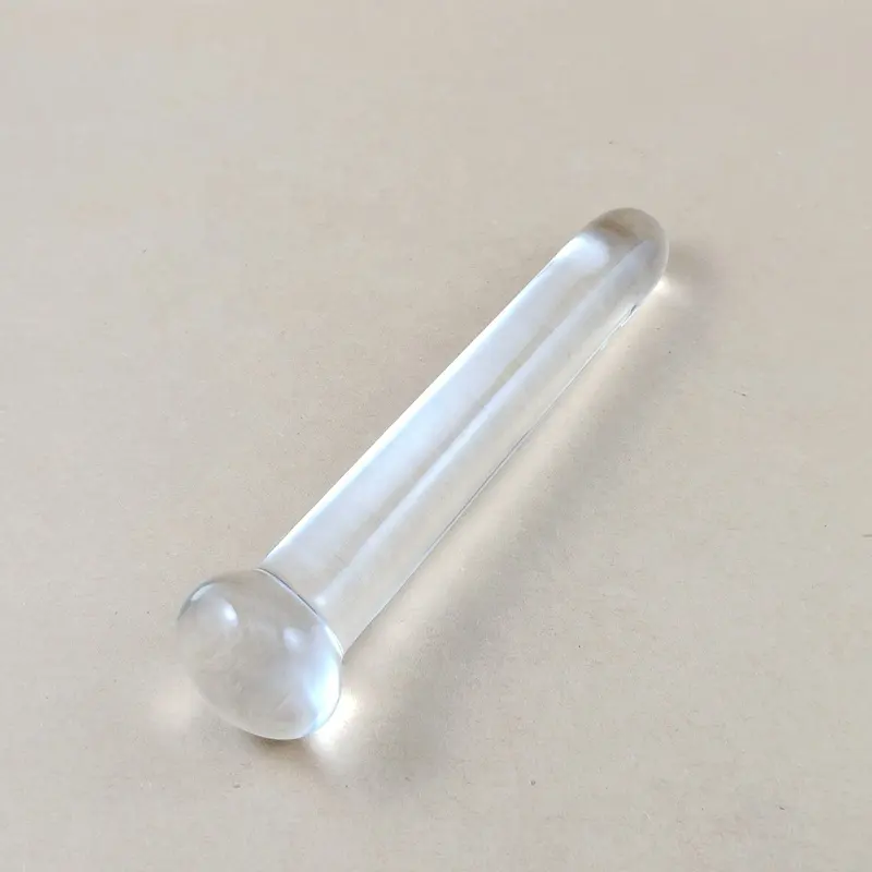 Hand Blown Simple Style Artificial Clear Glass Dick/Artificial Glass Dildo/Artificial Glass Penis for Sex Industry Distribution