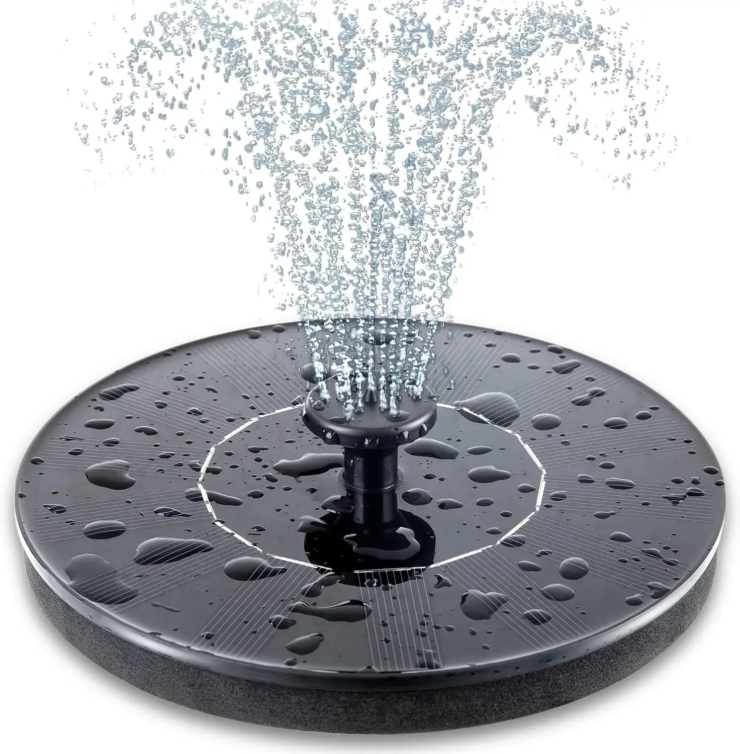 Pompe sous-marine de décoration d'étang de jardin extérieur 1.2 W fontaine d'eau flottante à énergie solaire pour piscine, paysage de bain d'oiseau