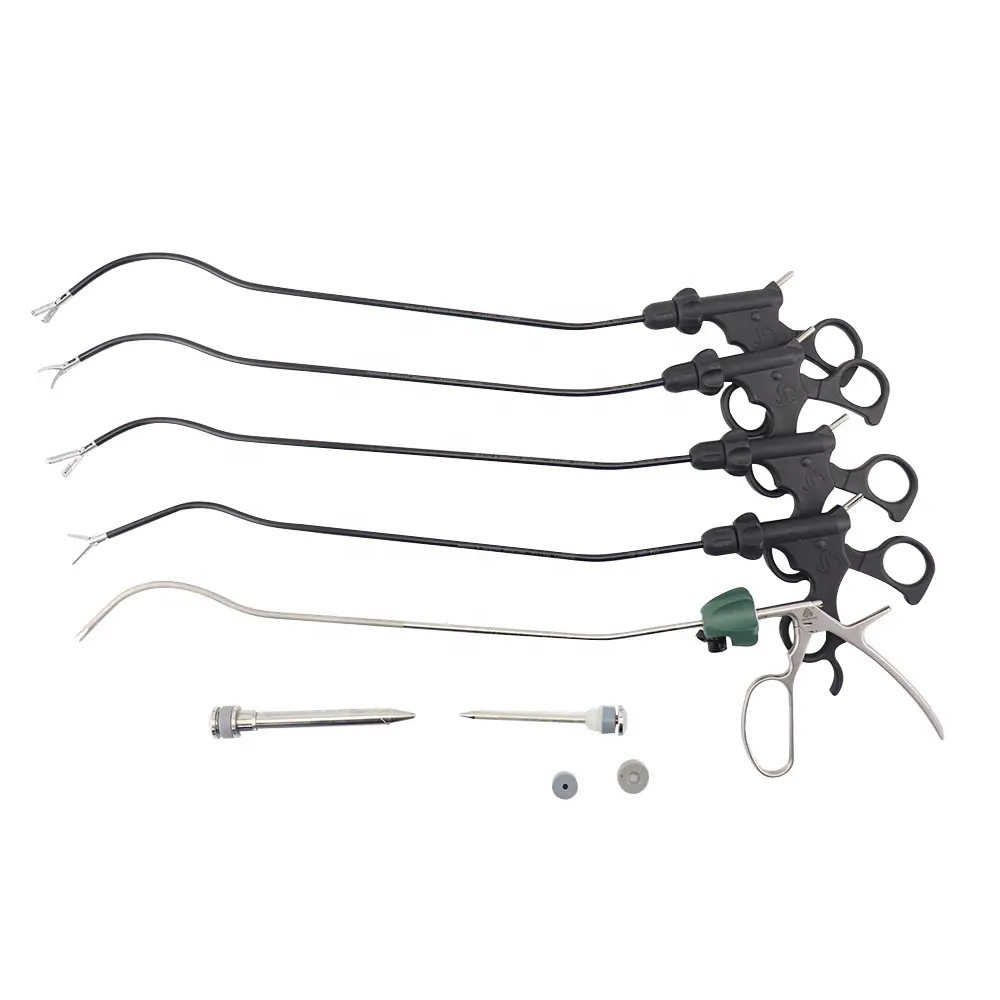 Fórceps de un solo puerto para cirugía endoscópica transumbilical de tórax y laparoscopia