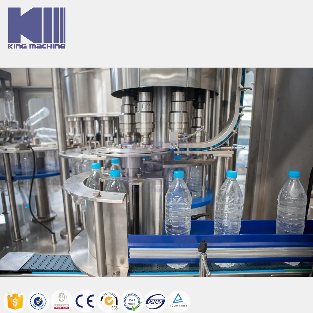 Küçük işletmeler için tam otomatik 0.2-2L su şişeleme dolum tesisi makinesi ekipmanları