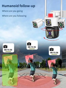 IPC360 16MP 10X光学ズーム4レンズ3スクリーンホーム防犯カメラ8K 10xズームワイヤレスNVRデータストレージ16MP WIFI CCTVカメラ