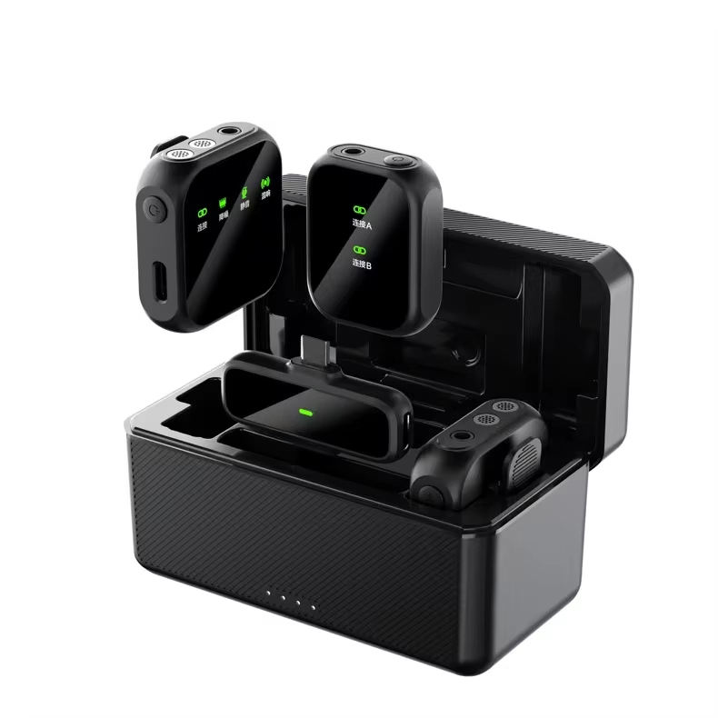 2mic for Type-c & Ip & 3.5mm Black