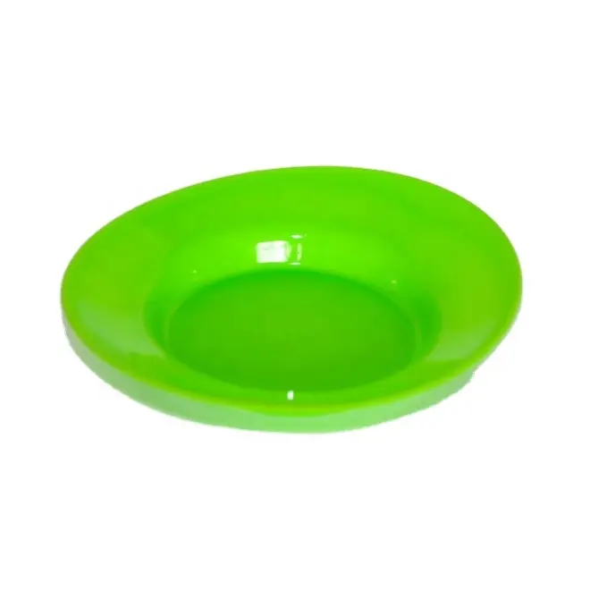 Plato de sopa ovalado de plástico de colores sólidos, diseño Simple, surtido, 230x210 (40 piezas por caja)