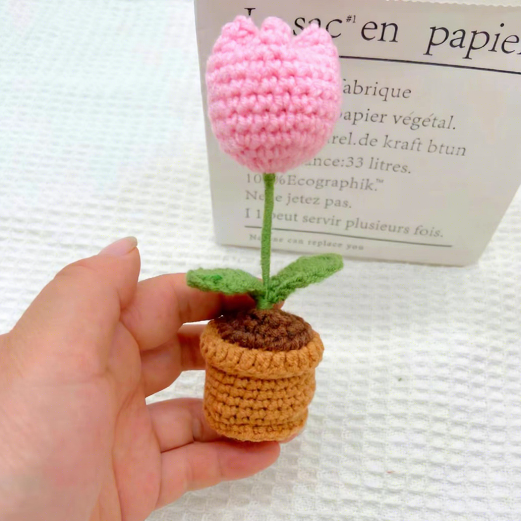 13 crochet knitted small port flower 12*5*5cm
