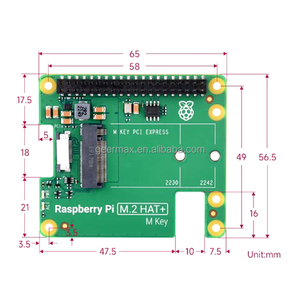 Raspberry Pi 5 Einbahn-PCI Express 2.0 Schnittstelle Gen2 Gen3 Modi Booten Pi5 von SSD-Erweiterungsplatten Raspberry Pi M.2 HAT+ - Product Image 4