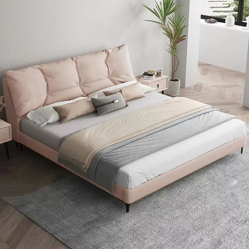 A venda direta da fábrica personaliza o funiture do quarto todo o tamanho cama quadro luxuoso único dobro camas macias com armazenamento