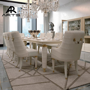 Mesa y silla de comedor de lujo italiana de alta gama, villa moderna, juego de comedor rectangular de mármol para muebles de comedor - Product Image 2