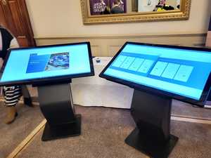High Quality All in One PC <strong>Windows</strong> Touch Screen Kiosk Interactive Display Kiosk <strong>With</strong> K Base Interactive Kiosk for Self Service - Product Image 2