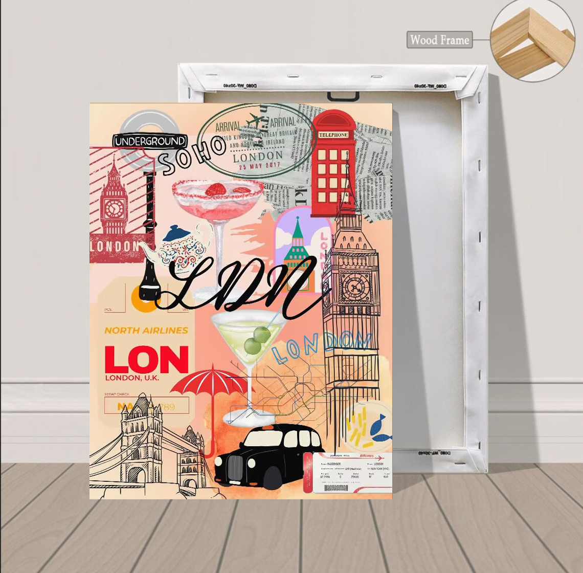 YL033-Colorful (cadre en bois 3pcs)
