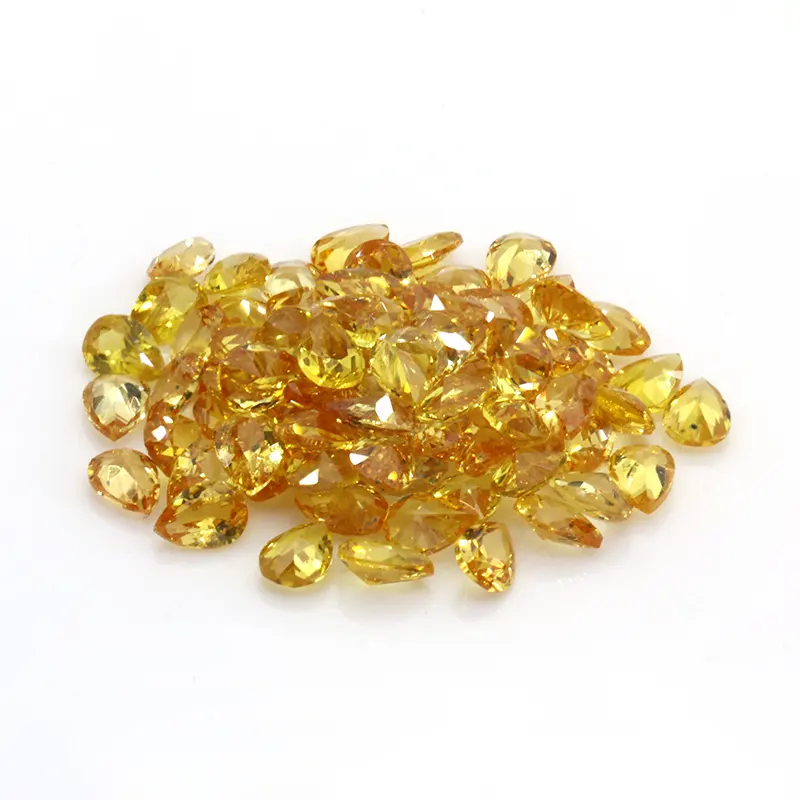 Hot popular natural amarelo safira pêra corte 2.5*3mm solto gemstone anéis colar correntes pulseira brincos para jóias