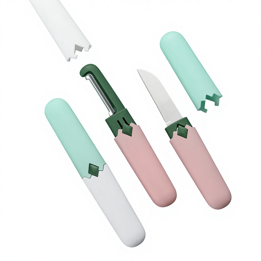 Double head fruit knife-random color-thin