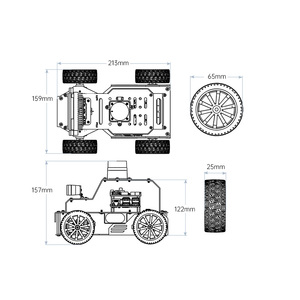Programmier bares ROS2-Roboterkit mit visueller SLAM-Navigation, Präzisions lenkung und modularem Design für STEM-Projekte zur KI-Entwicklung - Product Image 4