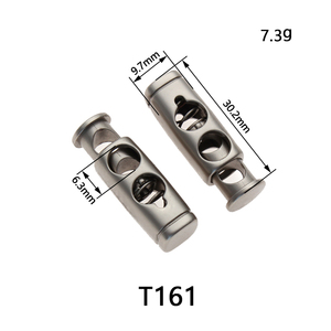 Tapón de cordón elástico de 6mm Tapón de cordón con bloqueo final Técnica de chapado de metal Tapón de cuerda indefinido - Product Image 5