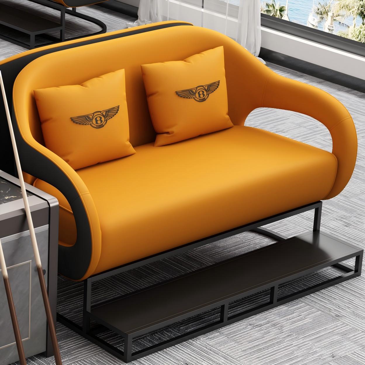 Love sofa (orange and black)