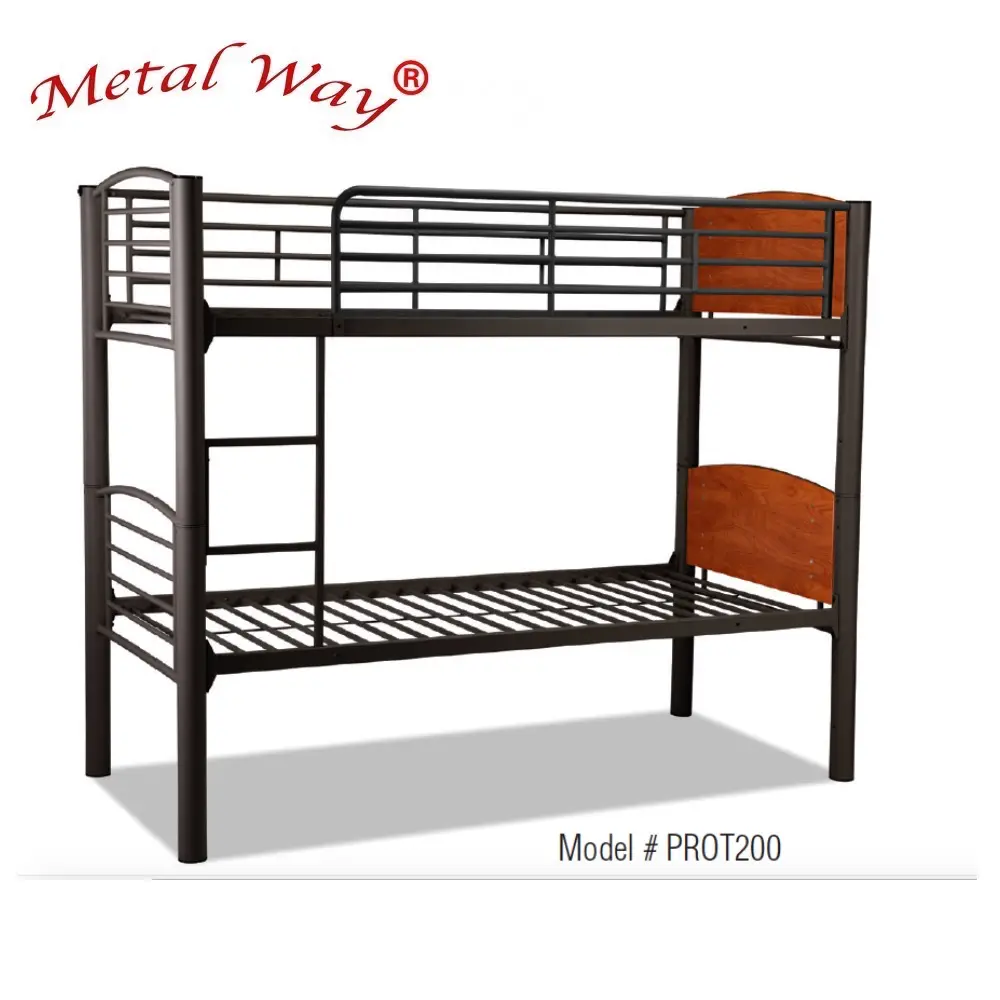 Barato durável único Twin size cama de beliche do metal frame da cama de beliche de aço cadeia