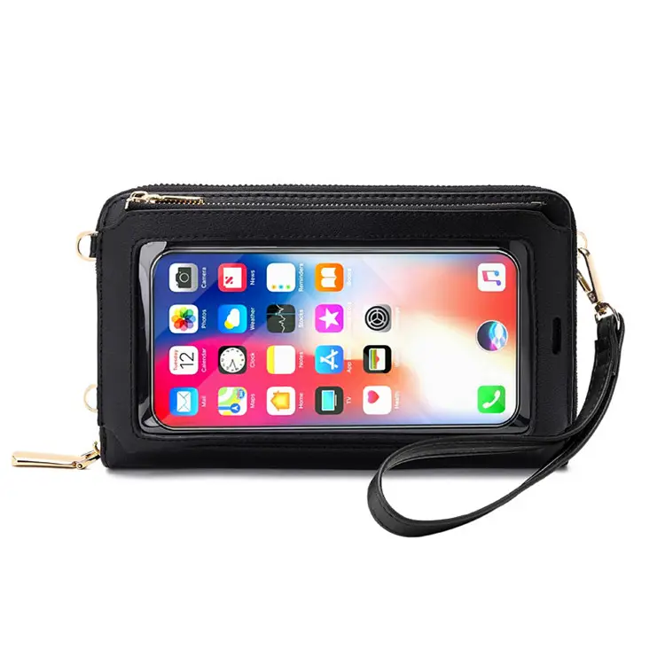 RFID Anti-roubo Novo Mini Crossbody Bolsa de ombro feminina toque celular carteira carteira carteira pequena bolsa mensageiro do telefone feminino