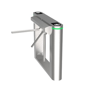 Puerta de barrera de acceso inteligente TCP/IP QR ESD Sistema de torniquete de entrada Precio Control de multitudes Trípode Torniquete