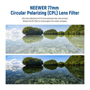 HD Optical Glass Polarizer <strong>Filter</strong> NEEWER 77mm <strong>Polarizing</strong> <strong>Filter</strong> 30 Layer CPL Camera Lens <strong>Filter</strong> - Product Image 2