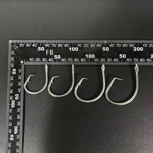 Top Right 39950 Vòng Tròn Móc Sắc Nét Bền Mạnh Mẽ Cá Ngừ Lớn Duy Nhất Trò Chơi Thép Không Gỉ Biển Câu Cá Móc Với Barb - Product Image 2