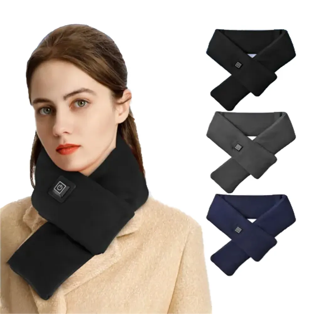 Écharpe longue chauffante USB pour l'hiver Écharpe de cou chauffante à batterie rechargeable améliorée pour femmes