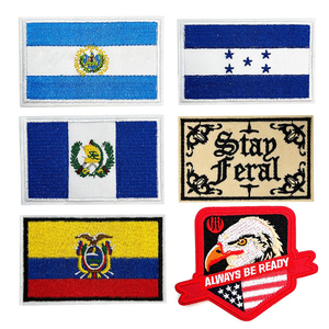 Tùy chỉnh sang trọng Velcro thăng hoa truyền nhiệt vá thêu Mỹ Mexico Canada USA sao quốc gia cờ các bản vá lỗi cho quần áo - Product Image 2