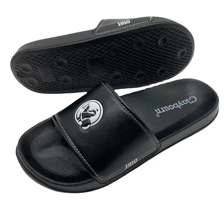 Scivoli personalizzati con plateau basso Moq 2023 scivoli all'ingrosso da uomo di alta qualità con Logo pantofola alla moda pantofole sandali in gomma PVC PU